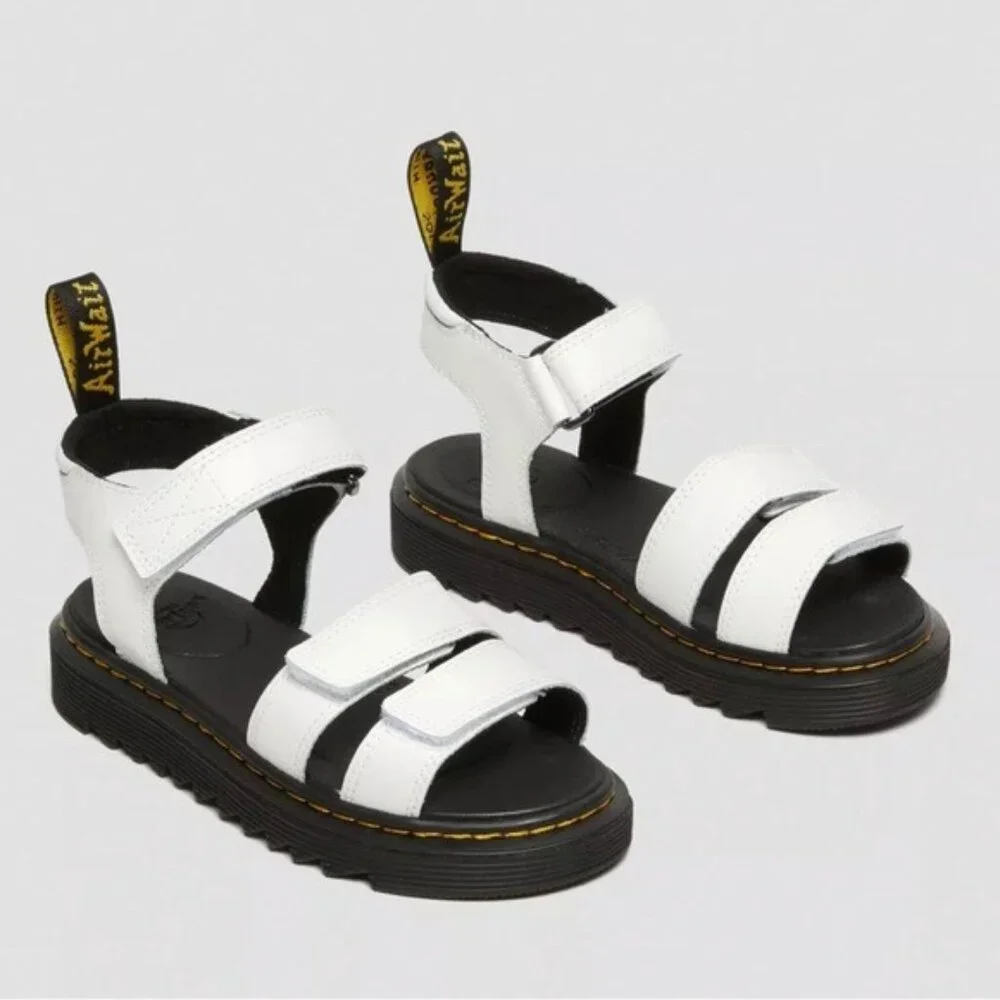 DR. MARTENS KLAIRE LEATHER STRAP SANDALS‎